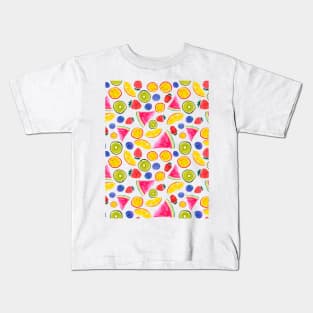 Colorful Fruity Fruit Mix Kids T-Shirt